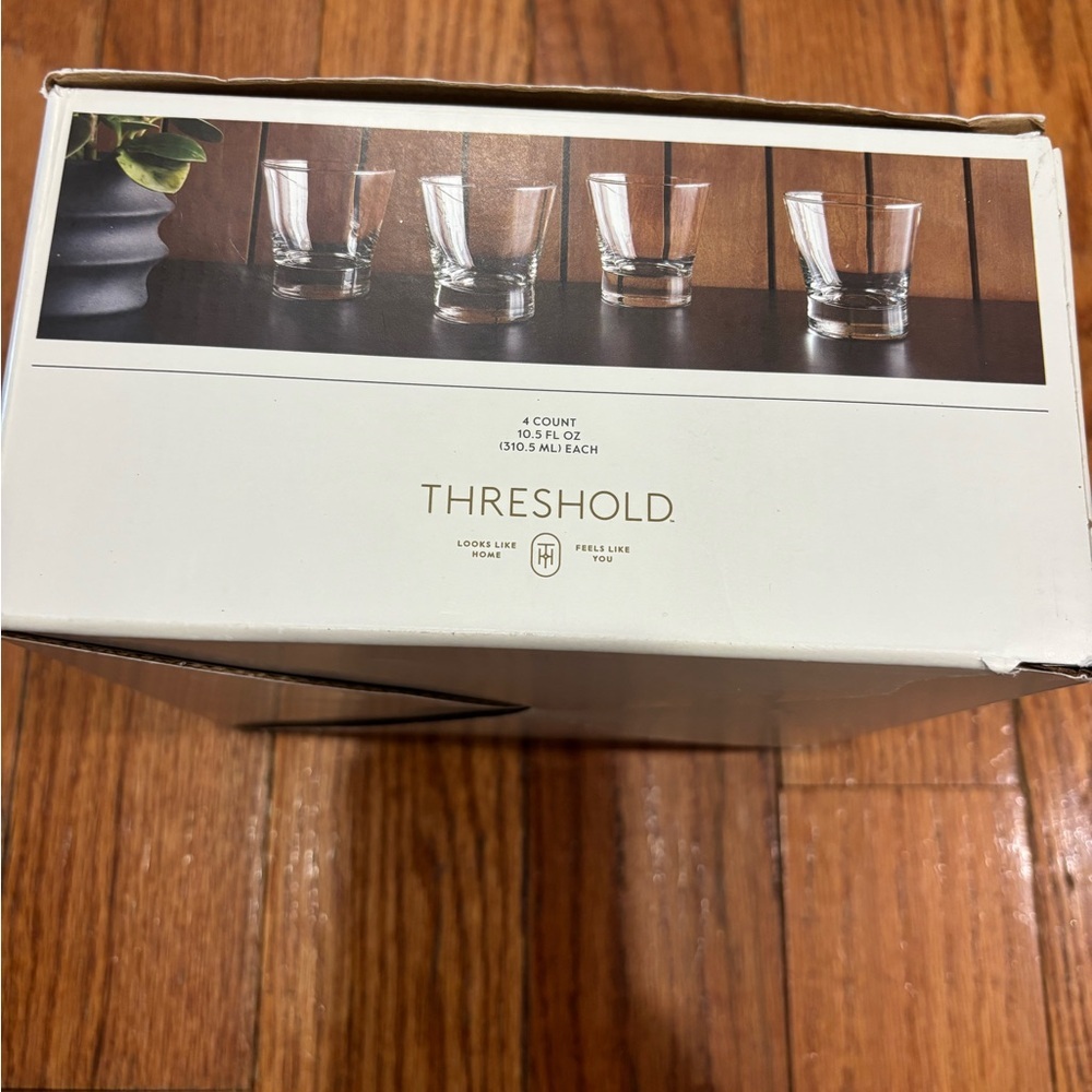 4pk Entertaining Martini Short Cocktail Glass Set - Threshold Dishwasher-Safe